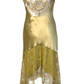 Gold Vintage Fashion Beaded Short Satin Homecoming Dress Birthday Party Dress gh4851