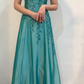 Girlhomeshops – Grünes, exquisites, florales Perlenkleid, langes Satin-Ballkleid, Abschlusskleid, gh5524