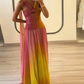 girlhomeshops--Pink Yellow Vogue Gradient Long Chiffon Prom Dress Wedding Guest Party Dress gh5569