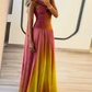 girlhomeshops--Pink Yellow Vogue Gradient Long Chiffon Prom Dress Wedding Guest Party Dress gh5569