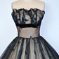 girlhomeshops--Black delicate lace short tulle A-line birthday dress homecoming dress gh5574