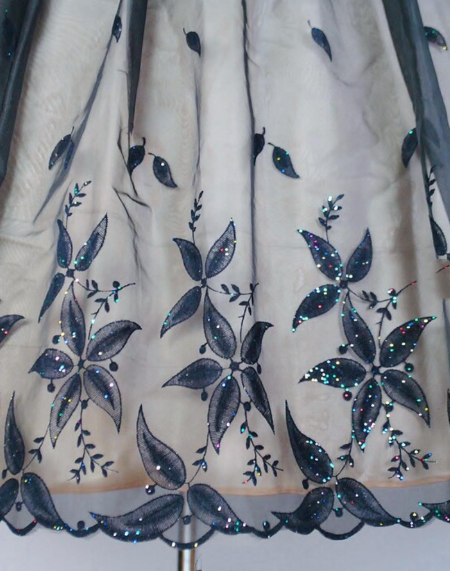 girlhomeshops--Black delicate lace short tulle A-line birthday dress homecoming dress gh5574