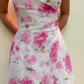 Girlhomeshops - Robe de bal longue en mousseline de soie rose à fleurs exquises, robe de soirée, robe de fée gh5680
