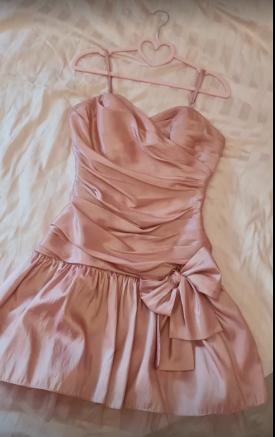 girlhomeshops-satin pink color homecoming dresses tight hoco dresses  gh5805