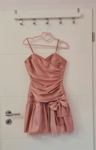 girlhomeshops-satin pink color homecoming dresses tight hoco dresses  gh5805