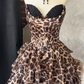 girlhomeshops-Fashionable leopard print exquisite lace short homecoming dresses tight hoco dresses corset dress gh5810