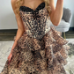 girlhomeshops-🐆🖤🤎 Fashionable exquisite beaded leopard print A-line short homecoming dresses tight hoco dresses gh5811