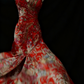 girlhomeshops-Red floral exquisite long trailing prom dress evening dress  gh5824