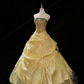girlhomeshops-Green Field Gilded Dress Luxury Dress Unique Design Fairy Dress Ball Gown  gh5825