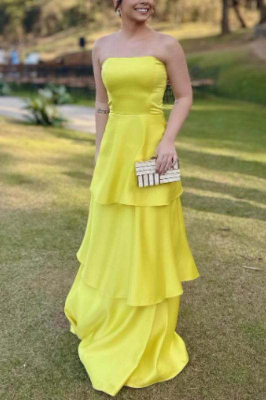 girlhomeshops-Gelb, modisch, lang, Satin, Ballkleid, schlichtes Abschlusskleid, Businesskleid, formelles Kleid, gh5863