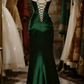 Girlhomeshops - Robe de bal longue en satin vert foncé, sans manches, style bal de promo, gh5873