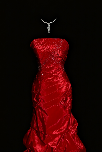 girlhomeshops-Prom Highlight Style Rot Satin Strass Trägerlos Bodenlang Ballkleid gh5880