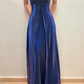 girlhomeshops-Dark Navy Blue Imperial Dress Sparkling and charming delicate beaded spaghetti strap vintage dress gh6179