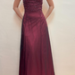 girlhomeshops-A simple yet elegant red mesh beaded strapless dress, a beautiful gown. gh6180