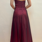 girlhomeshops-A simple yet elegant red mesh beaded strapless dress, a beautiful gown. gh6180