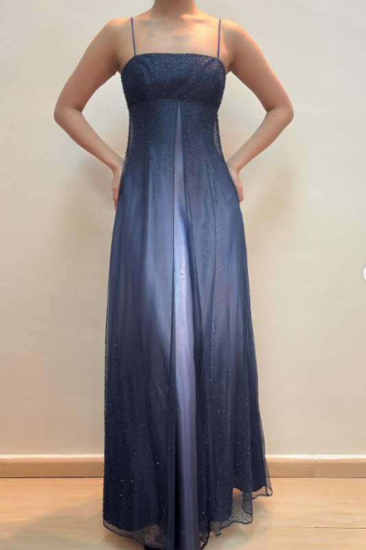 girlhomeshops- Imperial-Style Exquisite Shimmering Beaded Mesh Midnight Imperial Beaded Dress gh6203