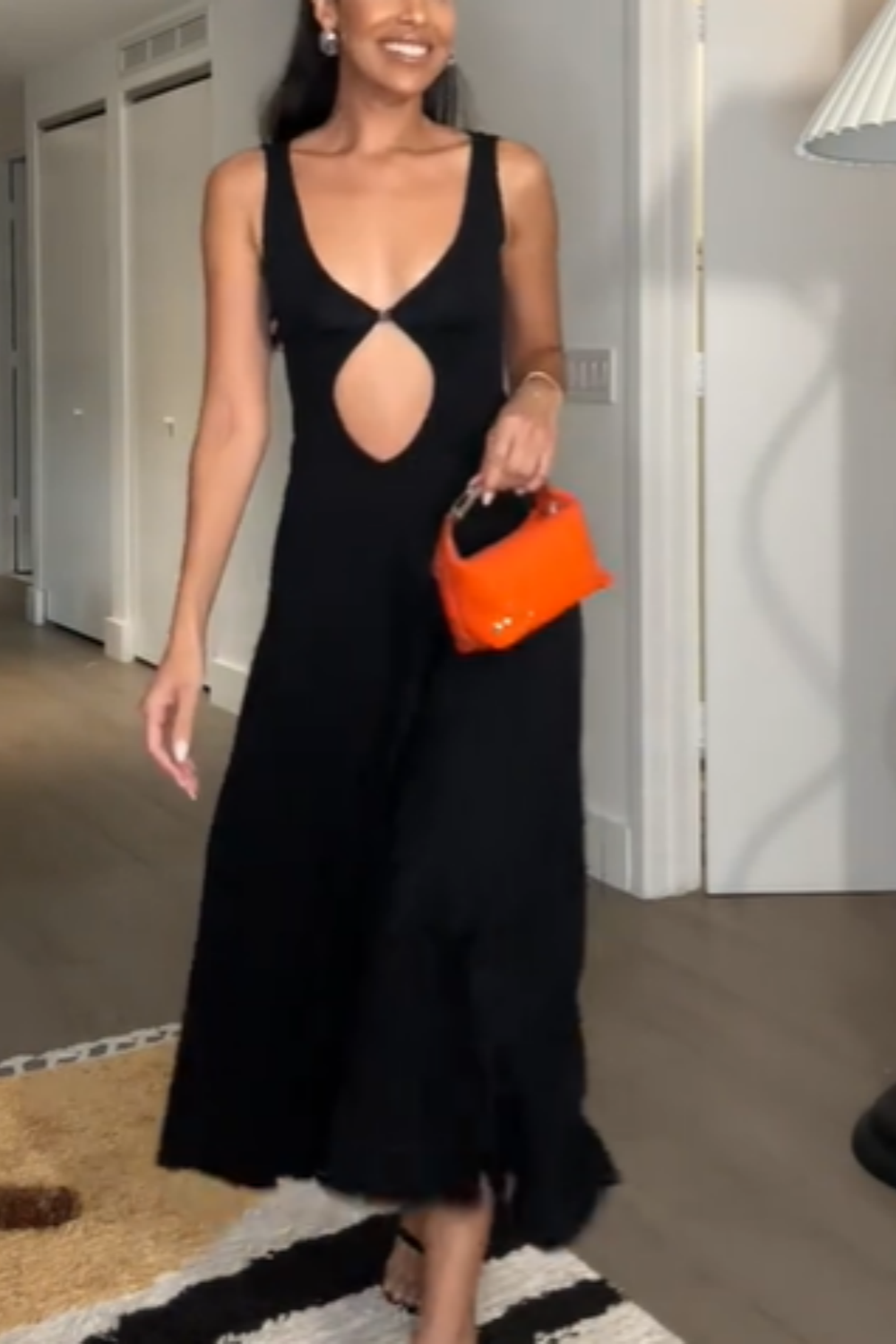 Girlhomeshops-Black elegant sexy long chiffon fashion prom dress party dress gh5154