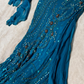 girlhomeshops-Blue delicate beaded chiffon long dress gh6153