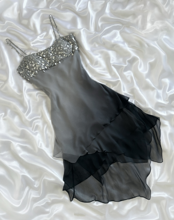 Short Chiffon Birthday Dress, Party Dress, Back-To-School Dress gh6717