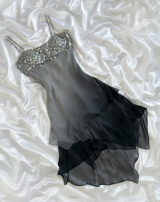 Short Chiffon Birthday Dress, Party Dress, Back-To-School Dress gh6717