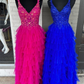 Layers Floral Tulle A-line Long Prom Dress gh2778
