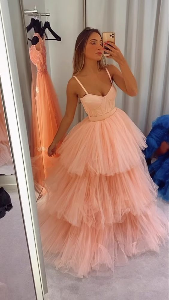 Long Tulle Dress, Tulle Prom Dresses, Formal Prom Dress gh2901