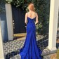 Robe de soirée longue à paillettes bleues gh2962