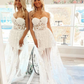 Robe de bal en tulle et dentelle sans bretelles coupe A gh2682