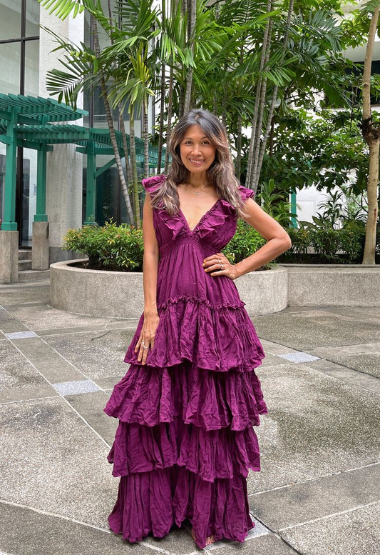 Robe longue à col en V profond Robe de bal à dos ouvert gh2785