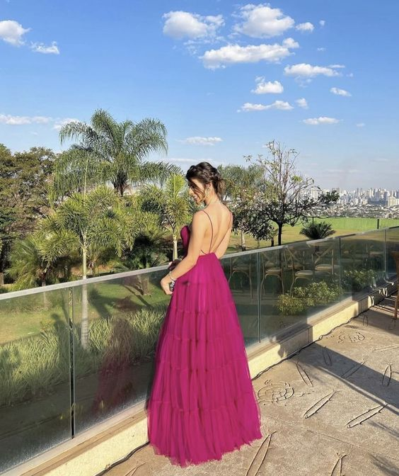 Spaghetti Straps Long Prom Dresses Formal Evening Dresses gh2836