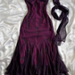 halter neck beaded purple evening prom dress gh2942