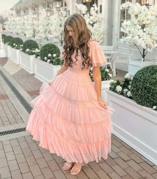 Pink prom dress long evening formal gown  gh2903