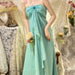Mint Green vintage fashion one shoulder floral long chiffon prom dress evening dress Bridesmaids Dresses gh4432