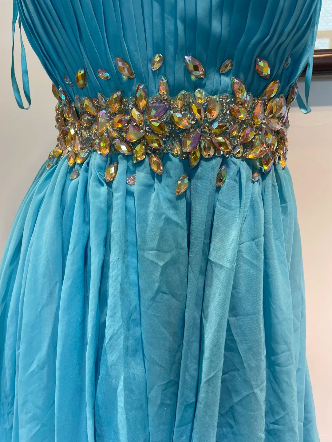 Blue Fashion Rhinestone Short Chiffon Homecoming Dress Birthday Party Dress gh4943