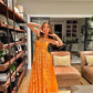 Orange New Arrival Fashion A-Line Long Elegant Prom dress Evening Dress Party Dress gh3450