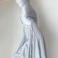 Silver Blue Vintage Fashion Elegant Exquisite Beading Mermaid Spaghetti Strap Satin Long Prom Gown Party Dress gh3684