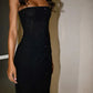 Black shiny stylish elegant off-shoulder sequined long slim fit floor-length ball gown evening dress party dress gh3474