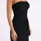 Black shiny stylish elegant off-shoulder sequined long slim fit floor-length ball gown evening dress party dress gh3474