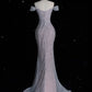 Gorgeous Mermaid Off Shoulder Sequined Long Ball Gown Formal Evening Gown Wedding Dress gh4380