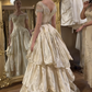girlhomeshops- Vintage Ball Gown With Delicate Gold Beading gh6217