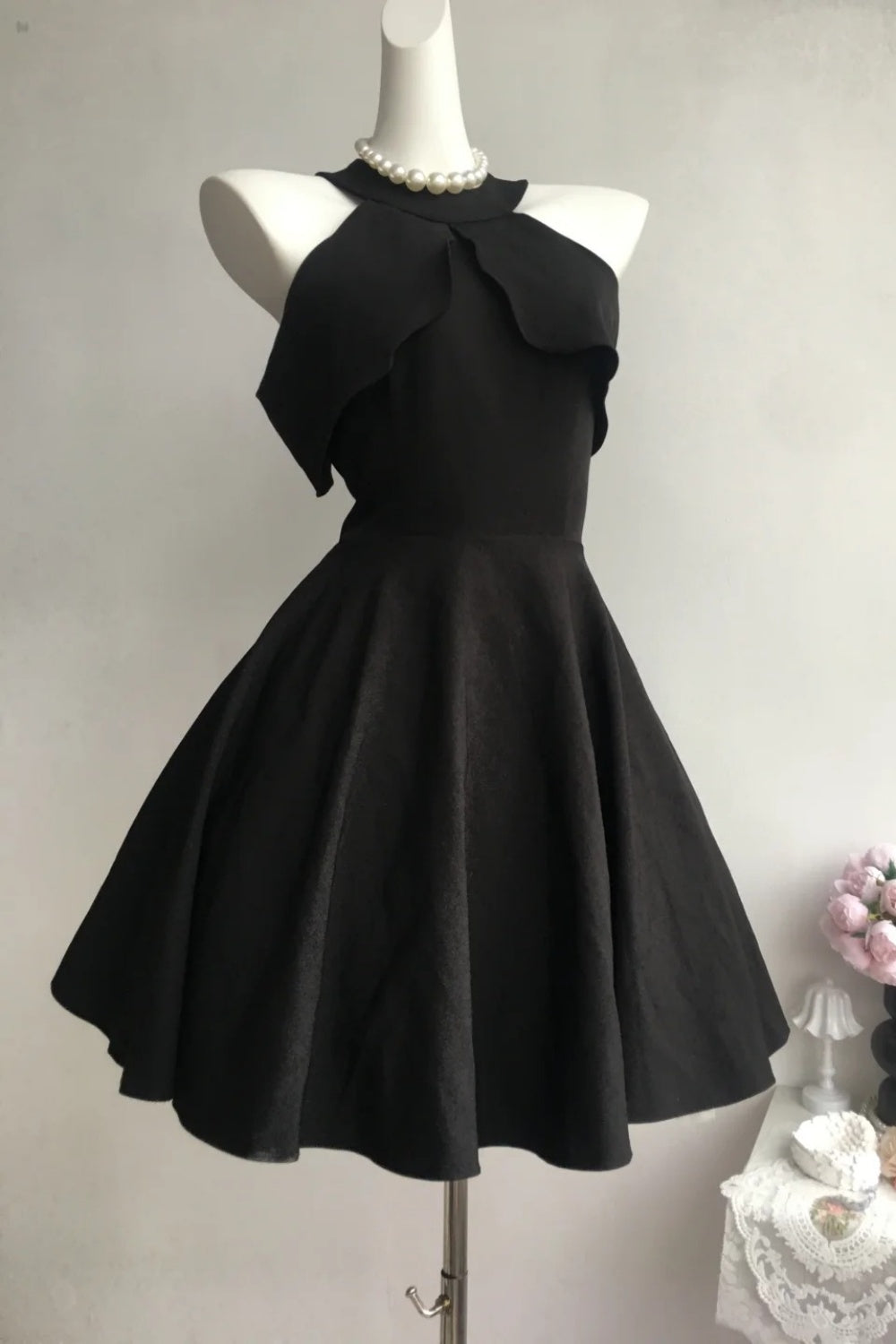 girlhomeshops - Robe de soirée noire simple sans bretelles en mousseline gh5739