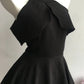 girlhomeshops - Robe de soirée noire simple sans bretelles en mousseline gh5739