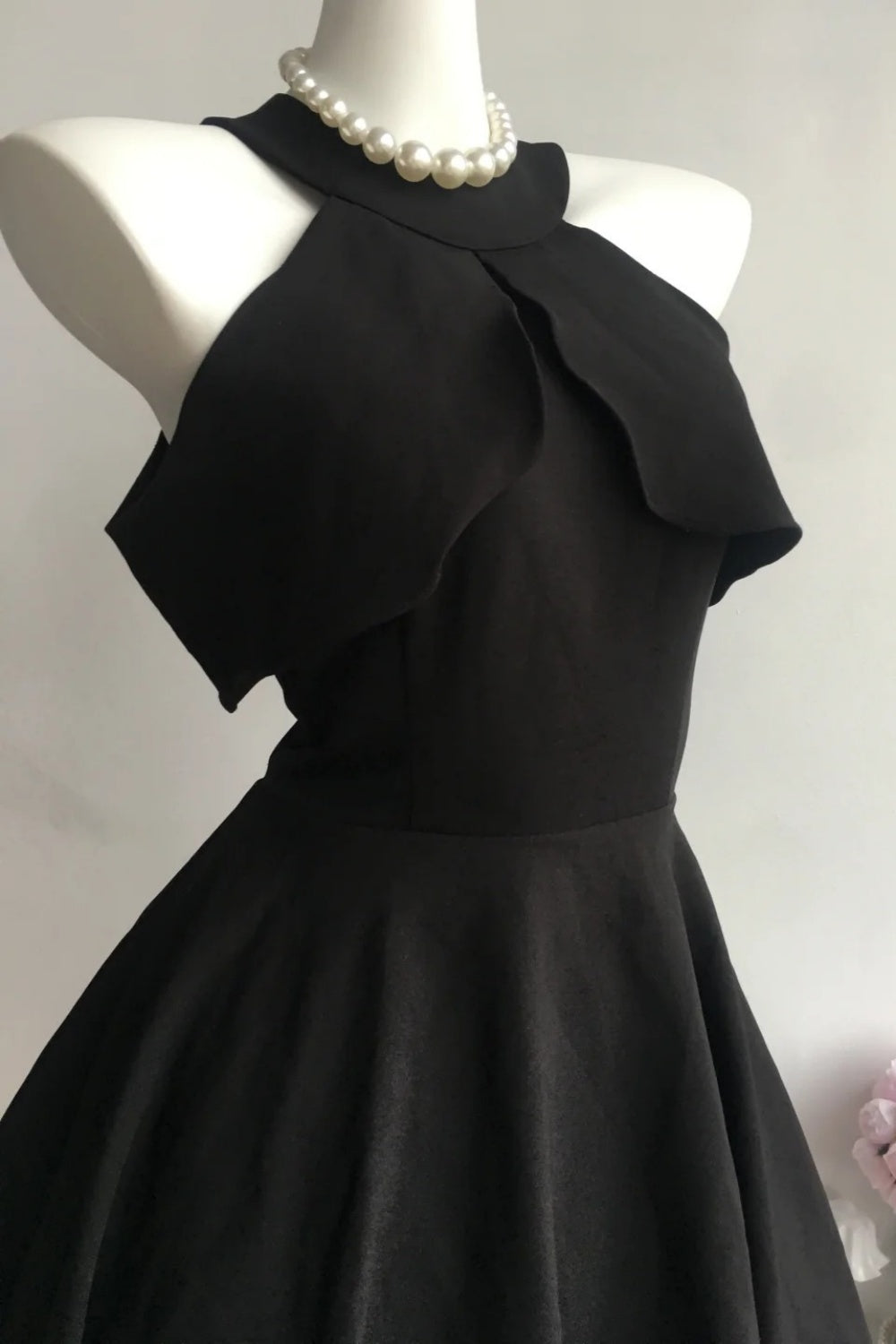 girlhomeshops - Robe de soirée noire simple sans bretelles en mousseline gh5739
