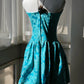 Peacock Turquoise Short Homecoming Dress Prom Dress Evening Dress gh4337