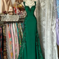 girlhomeshops- Vintage Lace Slim Shoulder Strap Long Birthday Dream Dress gh6208