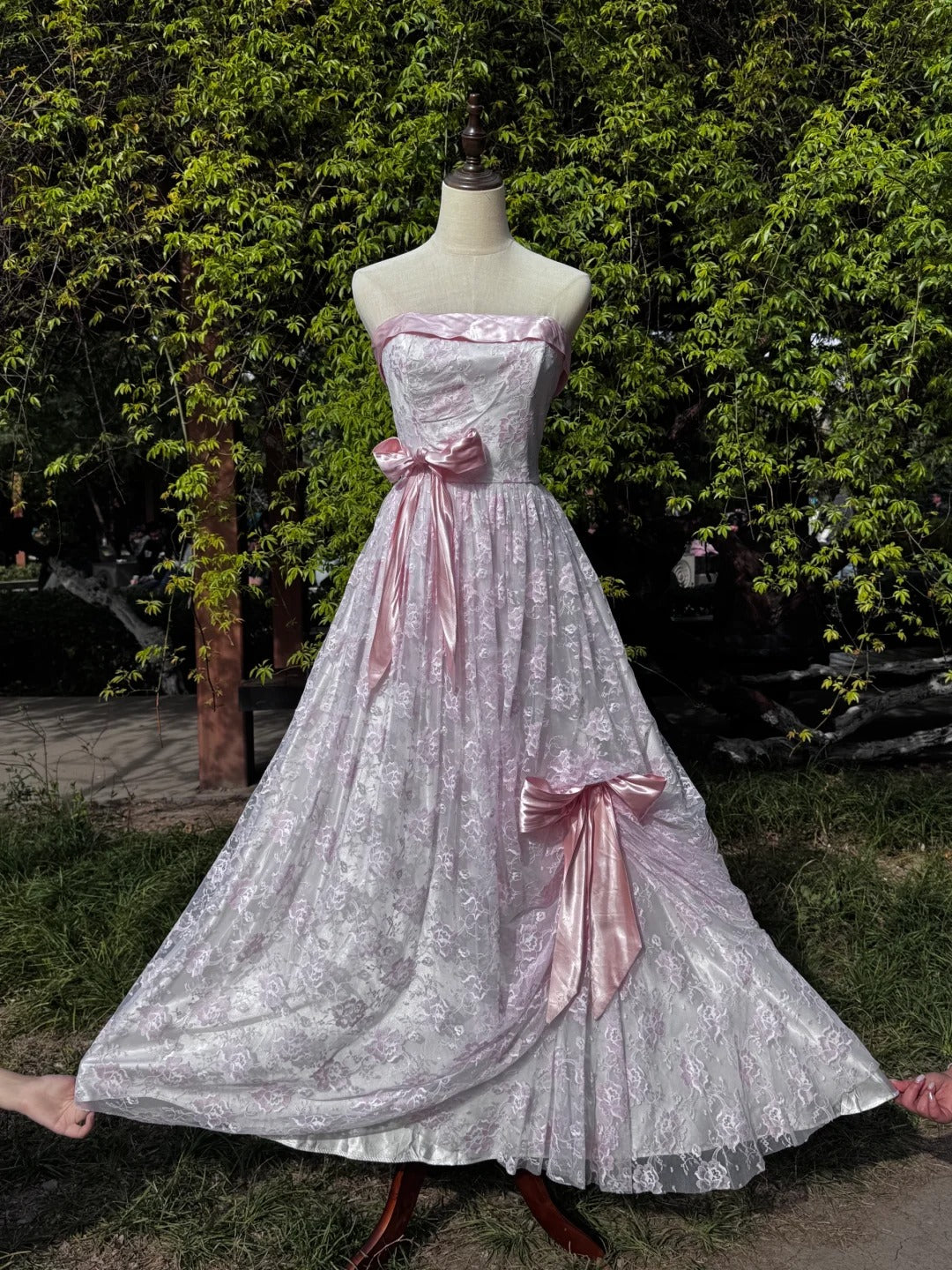 Pink Fashion Vintage Elegant Exquisite Long Satin Prom Dress Evening Dress Party Dress Graduation Dress Birthday Dress gh4142