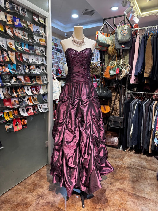 Robe de soirée longue élégante et exquise, style vintage, avec perles violettes, gh4214