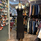 Black elegant long chiffon evening dress birthday party dress prom dress gh4280