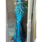 Blue gorgeous luxury beaded long tulle mermaid slim ball gown evening dress party dress gh4705