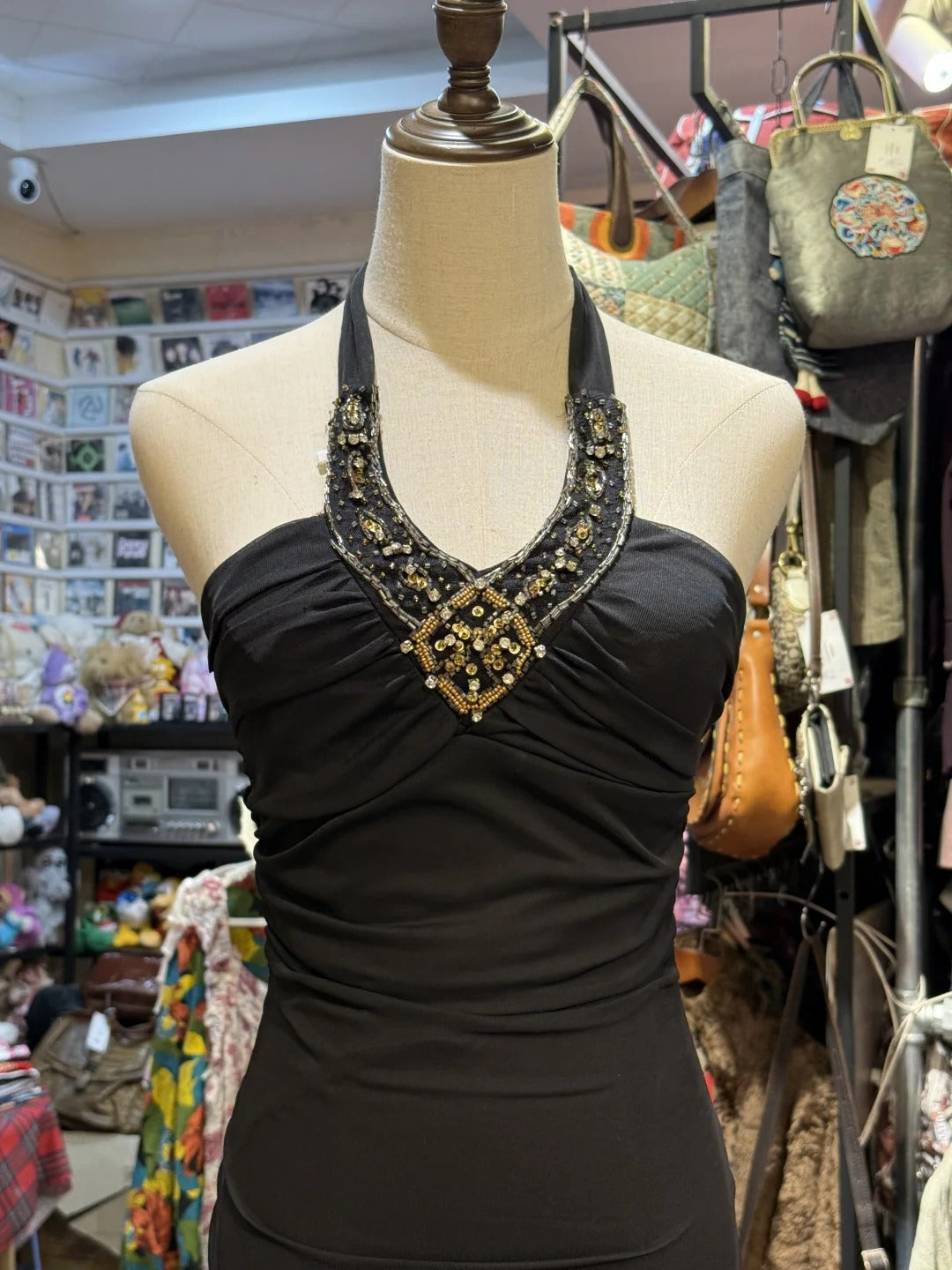 Black elegant long chiffon evening dress birthday party dress prom dress gh4280